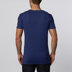 Rogue State // Ribbed Detail Tee // Navy (L)