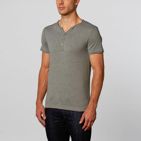 Rogue State // Henley Tee // Heather Grey (S)