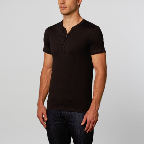 Rogue State // Henley Tee // Black (S)