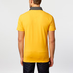Polo Shirt // Yellow + Balck + Blue Contarst Paisley (XL)