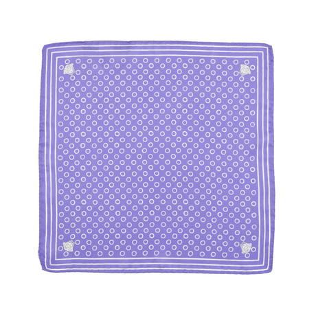 Amideo Pocket Square // Purple + White