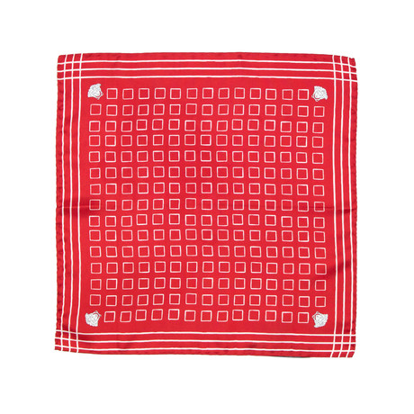 Pocket Square // Red + White Squares