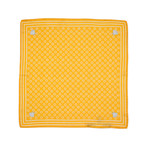 Pocket Square // Yellow + White Circles