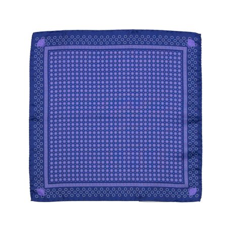 Romigi Pocket Square // Navy + Purple