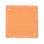 Donnino Pocket Square // Orange + White
