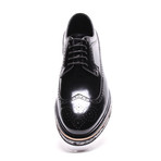 Brogue Wingtip Stacked Sole Derby // Black Patent (Euro: 41)