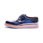 Brogue Wingtip Stacked Sole Derby // Navy Blue (Euro: 44)