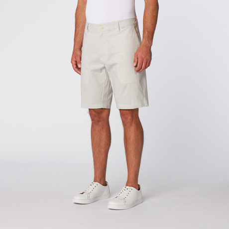 Chambray Micro Stripe Chino Short // Grey (32)