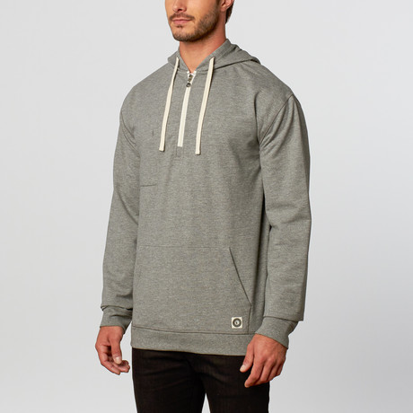 French Terry Back Hoodie // Dark Grey Heather (M)