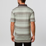 Short Sleeve Stripe Knit Polo // Mint (S)