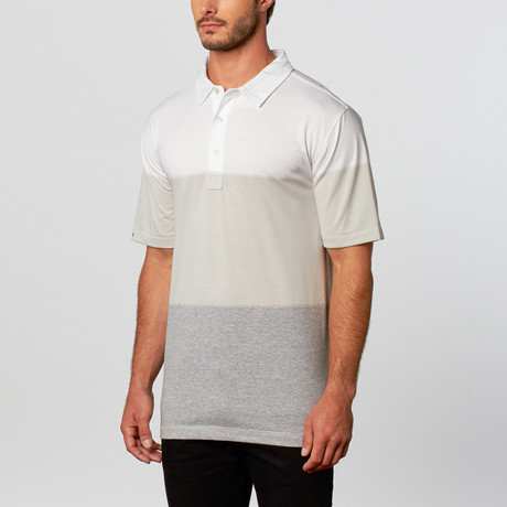 Short Sleeve Colorblock Polo // Sidewalk (S)