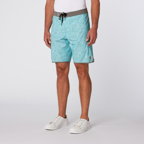 Printed Boardshort // Sea Foam (32)