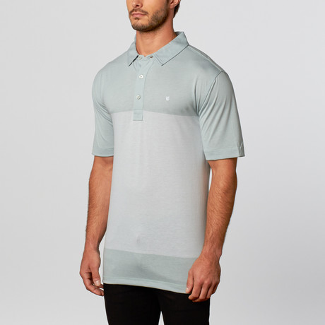 End on End Colorblock Polo // Sage (M)