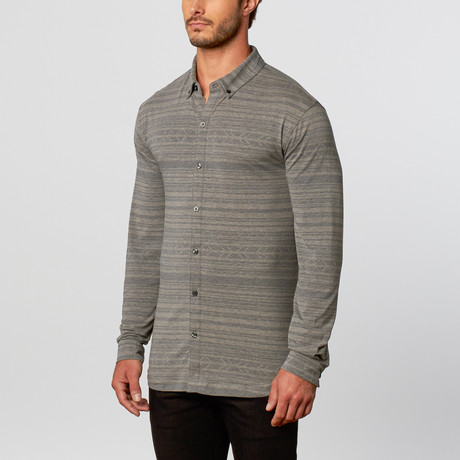 Drytech Stretch Printed Shirt // Dark Grey Heather (M)