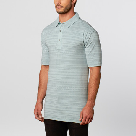 Performance Printed Polo // Sage Heather (S)