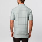 Micro Stripe Knit Polo // Sage (M)