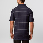 Micro Stripe Knit Polo // Navy (S)