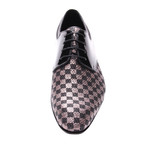 Checkered Derby // Black Patent + Grey (Euro: 41)