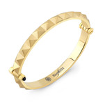 Punk Bangle Bracelet // Stainless Steel Gold Vermeil (Size 7)