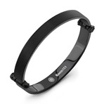 Flat Bangle Bracelet // Stainless Steel Black (Size 7)