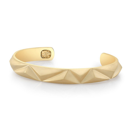 Abstract Pyramid Wrist Cuff // Stainless Steel Gold Vermeil