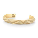 Abstract Pyramid Wrist Cuff // Stainless Steel Gold Vermeil