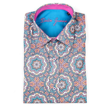 Kaleidoscope Button-Up Shirt // Multi (S)