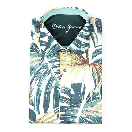 Tropical Button-Up Shirt // Green (S)