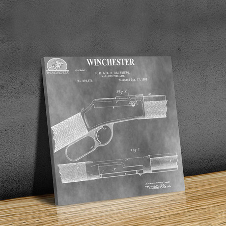 Winchester Magazine Fire Arm, 1888 // Light Grey (Print // 20"L x 20"W)