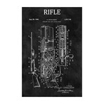 Straight Full Bolt Action Rifle, 1966 // Chalkboard (Print // 18"L x 24"W)