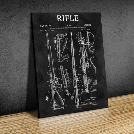 Bolt Action Mechanism, 1956 // Chalkboard (Print // 18"L x 24"W)