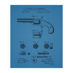 Extractors for Revolving Firearms, 1878 // Blue (Print // 18"L x 24"W)