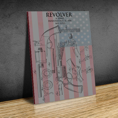 Revolver + Flag, 1856 (Print // 18"L x 24"W)