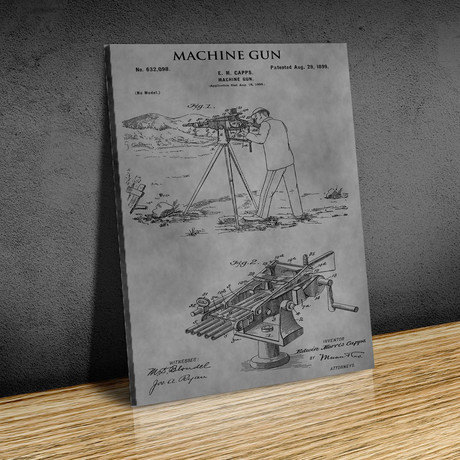 Machine Gun, 1899 // Grey (Print // 18"L x 24"W)