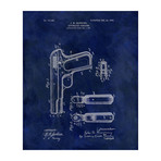 Automatic Firearm, 1902 // Blue (Print // 18"L x 24"W)