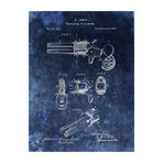 Revolving Fire Arms, 1874 // Blue (Print // 18"L x 24"W)