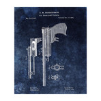 Air Guns + Pistols, 1874 // Blue (Print // 18"L x 24"W)