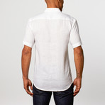 Short Sleeve Linen Shirt // White (L)