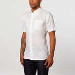 Short Sleeve Linen Shirt // White (L)