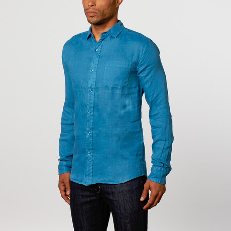 Long Sleeve Linen Modern Fit Shirt // Seaport (M)