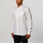 Long Sleeve Linen Modern Fit Shirt // White (2XL)