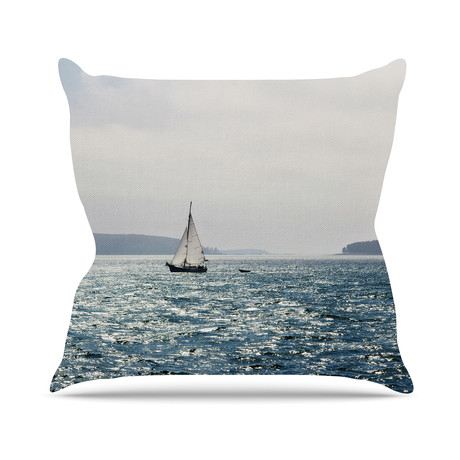 Sail the Sparking Seas Throw Pillow (16" x 16")