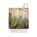 Green Grass Cactus Shower Curtain
