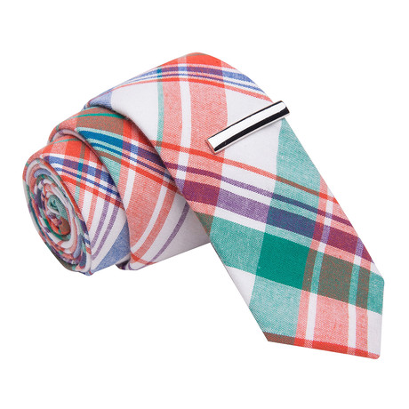 Ace Ventura Blvd Tie + Tie Clip // Multi Color