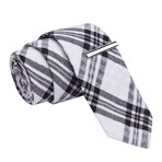 Suck This Seer Tie + Tie Clip // White