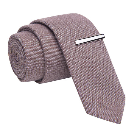 Tombstone Tony Tie + Tie Clip // Grey