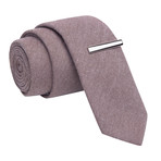 Tombstone Tony Tie + Tie Clip // Grey