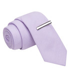 Purple Headed Yogurt Slinger Tie + Tie Clip // Purple