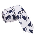 Bird Brothel Tie  // White