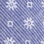 Snowflakes of Rage Tie + Tie Clip // Blue